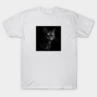 Cat draw with scribble art style T-Shirt